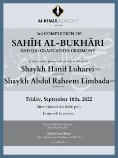 Sahih Al-Bukhari Khatam 2022